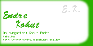 endre kohut business card